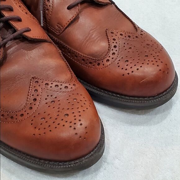 Dockers Mens Oxfords Brown Leather Wingtip Lace Up Shoes Size 10.5 M - Picture 3 of 13